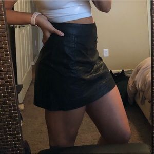 Free people leather skirt